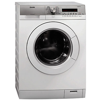 AEG L76275FL Slim Depth Freestanding Washing Machine, 7kg Load, A+++ Energy Rating, 1200rpm Spin, White AEG L76275FL Slim Depth Freestanding Washing Machine, 7kg Load, A+++ Energy Rating, 1200rpm Spin, White